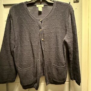 Christopher & Banks Black Knit Cardigan